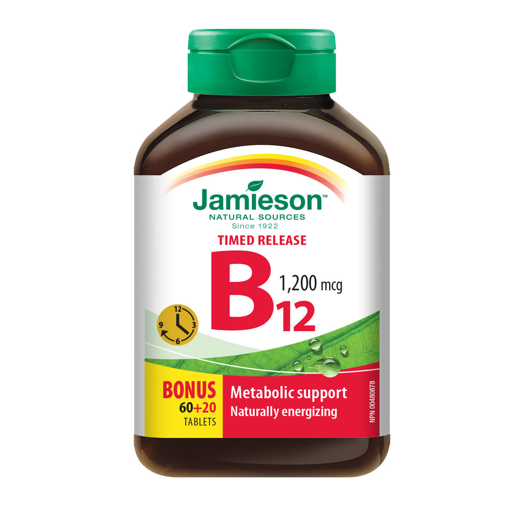 Jamieson Vitamin B12 1200mcg Time Released 60+20 - DrugSmart Pharmacy