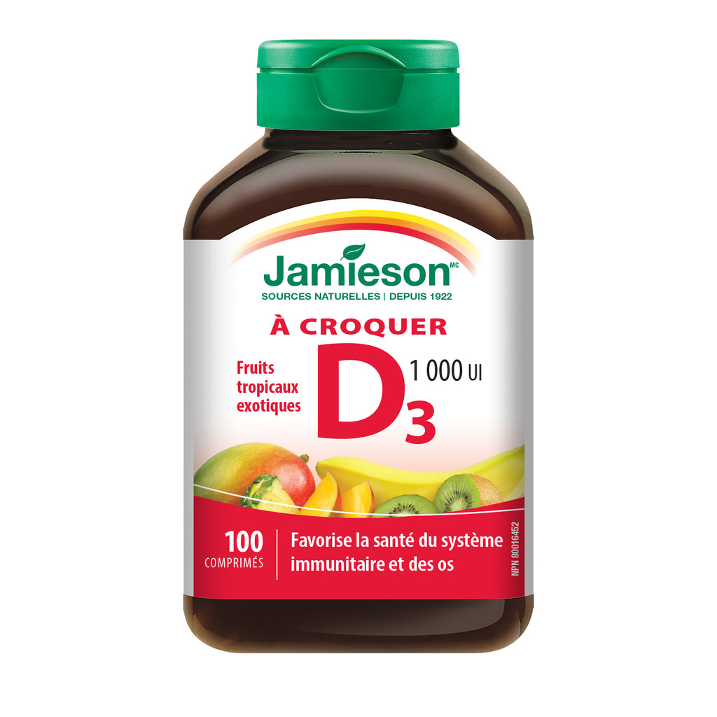 Jamieson Vitamin D3 Tropical Fruit Chew 100 - DrugSmart Pharmacy