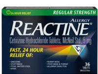 Reactine Regular Tabs 36 - DrugSmart Pharmacy