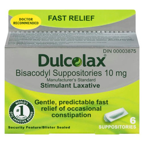 Dulcolax Suppositories 10mg 6's - DrugSmart Pharmacy
