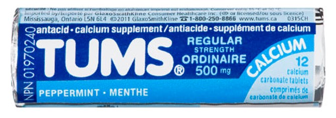 Tums Regular Strength Peppermint Roll 12 - DrugSmart Pharmacy