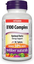 Webber Naturals Vitamin B Complex 100 mg 60+30 Bonus - DrugSmart Pharmacy