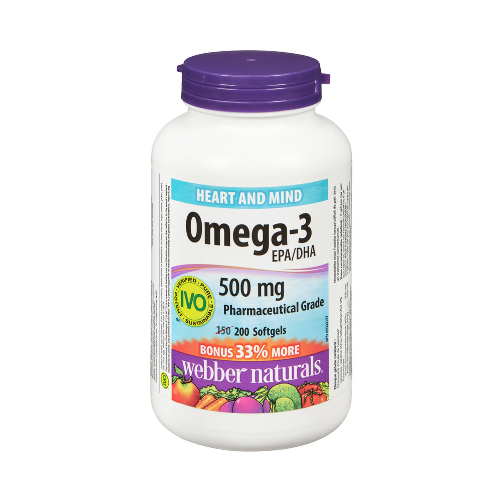 Webber Naturals® Omega-3, 500 mg EPA/DHA - DrugSmart Pharmacy